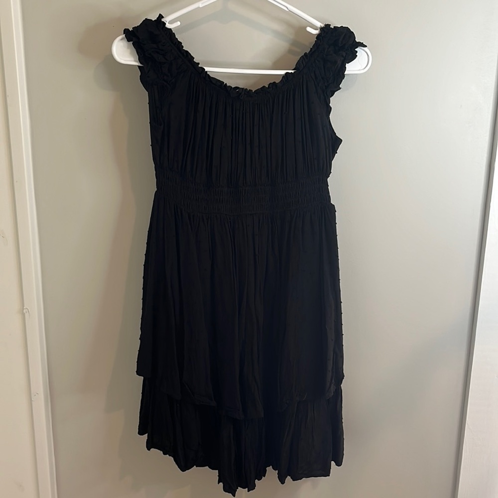 Black off the shoulder dress